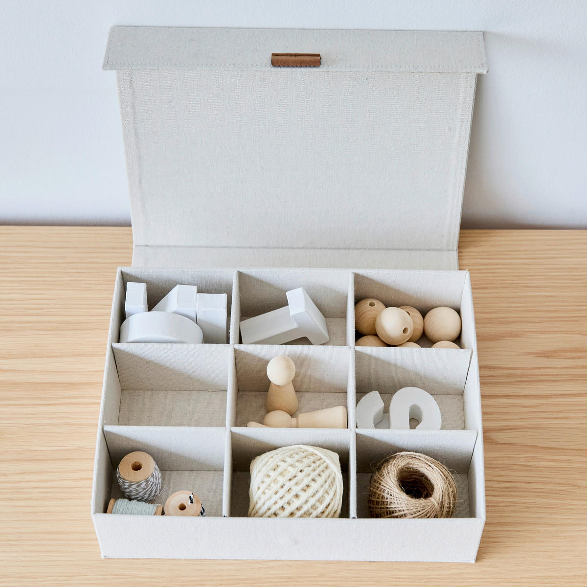 ORGANIZER  - Beige, Basics, Karton/Textil (32/25/8cm) - Store It