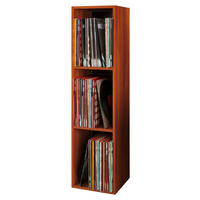 Schallplattenregal in - Nussbaumfarben, Konventionell, Holzwerkstoff (34/115/29cm) - MID.YOU