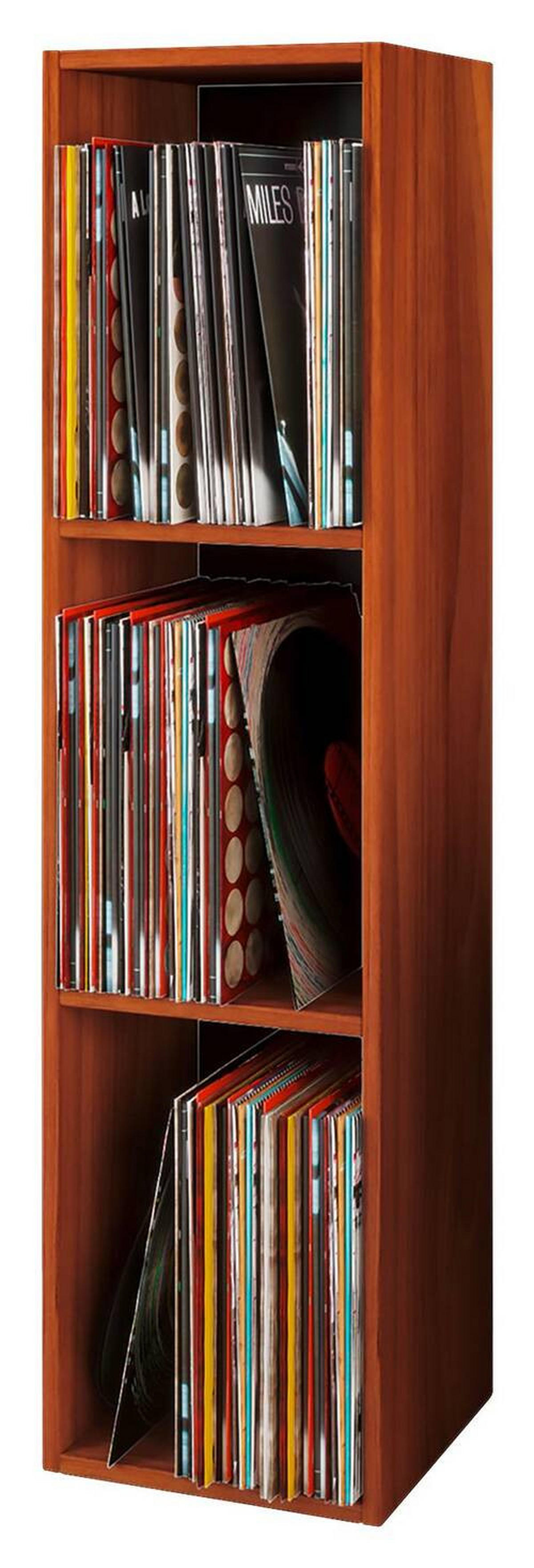 Schallplattenregal in - Nussbaumfarben, Konventionell, Holzwerkstoff (34/115/29cm) - MID.YOU