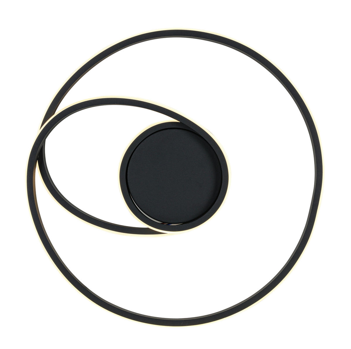 DECKENLEUCHTE 45/8 cm  - Schwarz, Trend, Kunststoff/Metall (45/8cm) - Collett's Monde