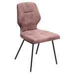 STUHL   Mikrofaser  Altrosa  - Altrosa/Schwarz, Design, Textil/Metall (46/91/57cm) - Dieter Knoll