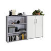 AKTENSCHRANK Grau, Weiß  - Weiß/Grau, MODERN, Holzwerkstoff (168,8/113,6/33cm) - MID.YOU