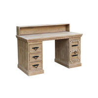 SCHREIBTISCH 132/90/65 cm  in Naturfarben  - Schwarz/Naturfarben, MODERN, Holz/Metall (132/90/65cm) - MID.YOU