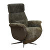 RELAXFÅTÖLJ i trä, metall, textil ljusbrun  - stålfärgad/ljusbrun, Lifestyle, metall/trä (76/48/106/42/87/40cm) - Best Price