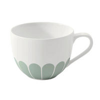 KAFFEETASSE Fleur Vert   160 ml  - Salbeigrün/Weiß, MODERN, Keramik (11,5/8,5/6,5cm) - Villeroy & Boch
