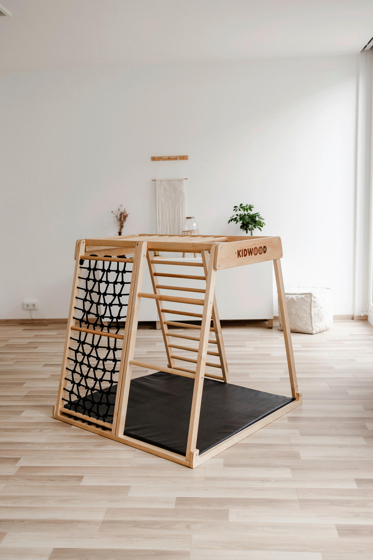 KLETTERGERÜST - Birkefarben/Schwarz, Basics, Holz (115/110/113cm)
