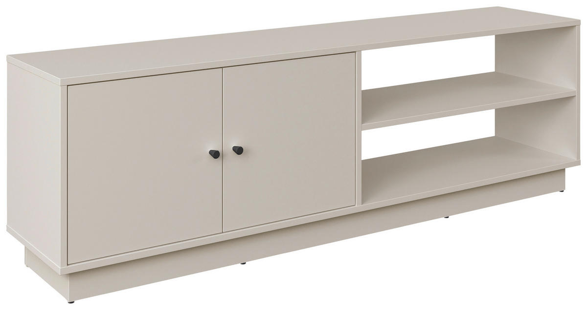 TV-ELEMENT - Kaschmir/Schwarz, Basics, Holzwerkstoff/Kunststoff (161/50/33,5cm) - Boxxx