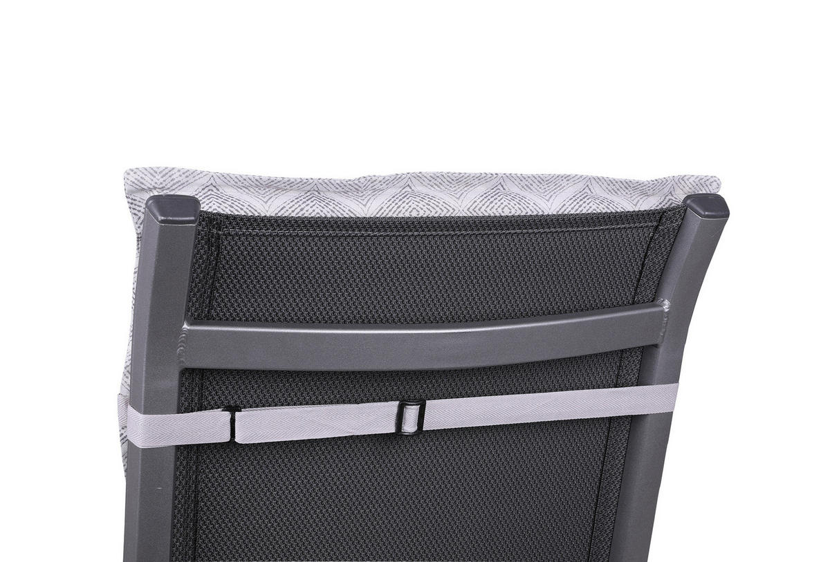 SESSELAUFLAGE in Grau Raute  - Grau, KONVENTIONELL, Textil (50/6/120cm)