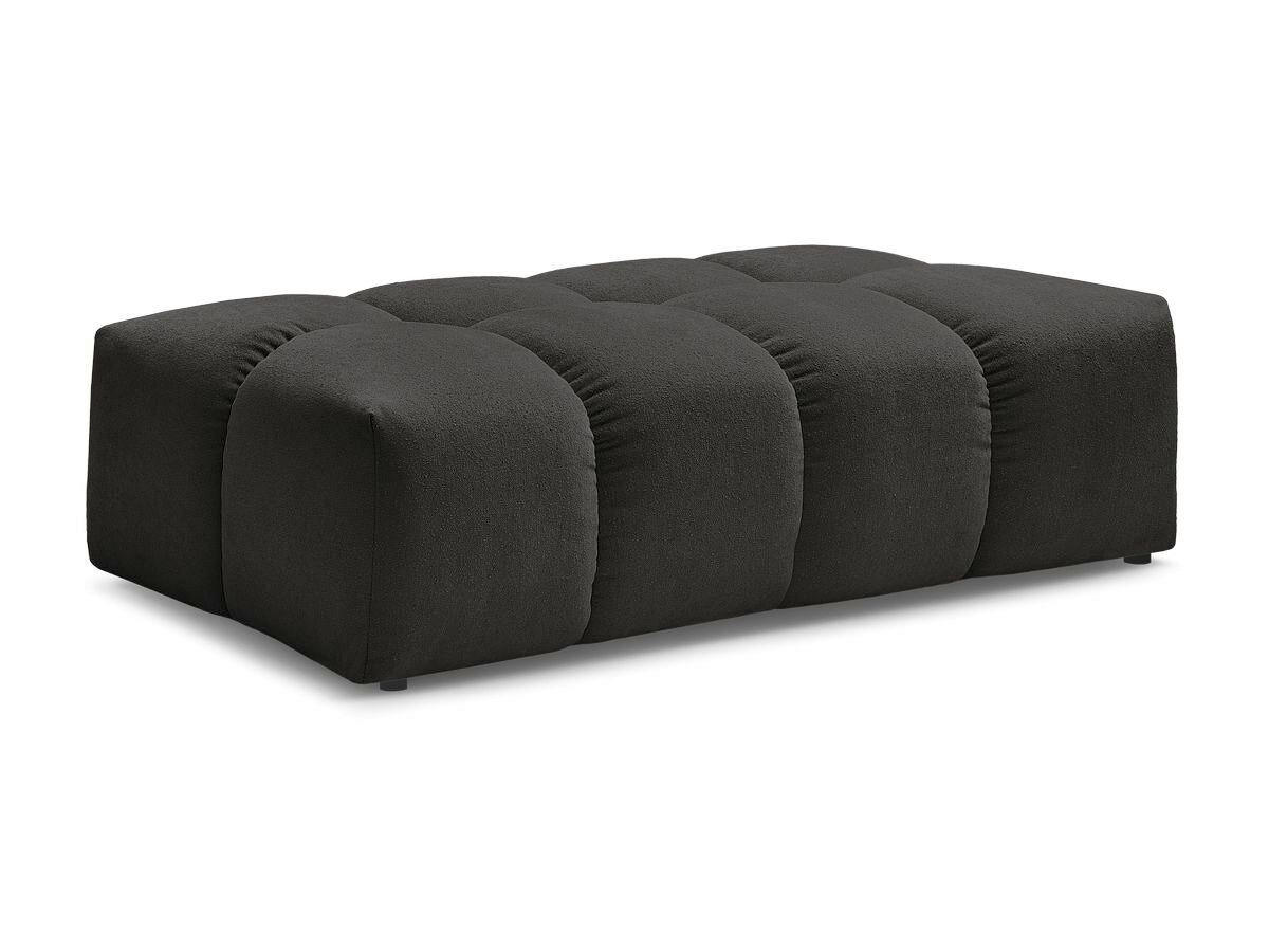 HOCKER EVEREST Struktur Schwarz  - Schwarz, MODERN, Kunststoff/Textil (140/70/40cm)