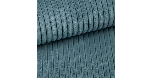 ECKSOFA inkl. Funktionen Türkis Cord  - Türkis/Schwarz, KONVENTIONELL, Kunststoff/Textil (260/200cm) - Xora