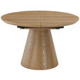 ESSTISCH 120/160/120/76 cm Echtholz, Nachbildung  Holz, Holzwerkstoff ausziehbar oval Eichefarben  - Eichefarben, Design, Holz/Holzwerkstoff (120/160/120/76cm) - Carryhome