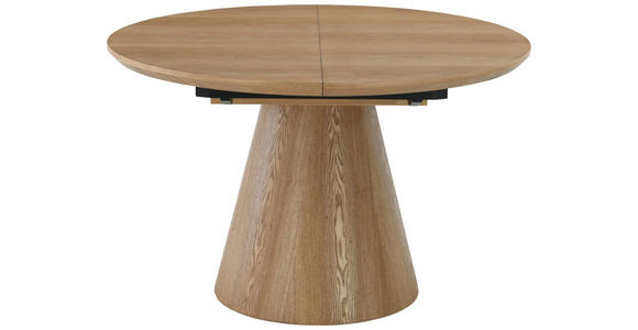 ESSTISCH 120/160/120/76 cm Echtholz, Nachbildung  Holz, Holzwerkstoff ausziehbar oval Eichefarben  - Eichefarben, Design, Holz/Holzwerkstoff (120/160/120/76cm) - Carryhome