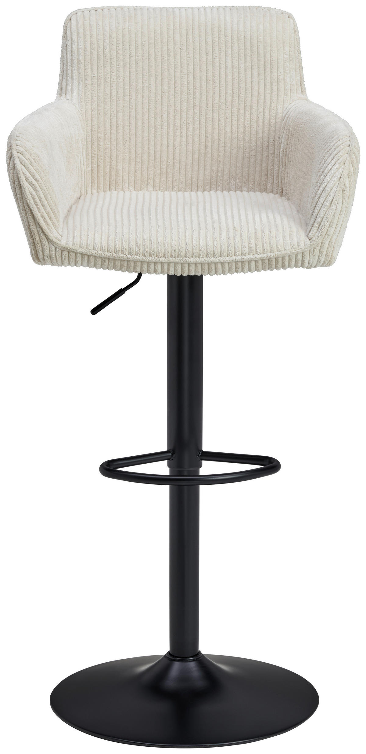 BARHOCKER in Schwarz, Beige  - Beige/Schwarz, MODERN, Textil/Metall (55/91.5-113/52cm) - Livetastic