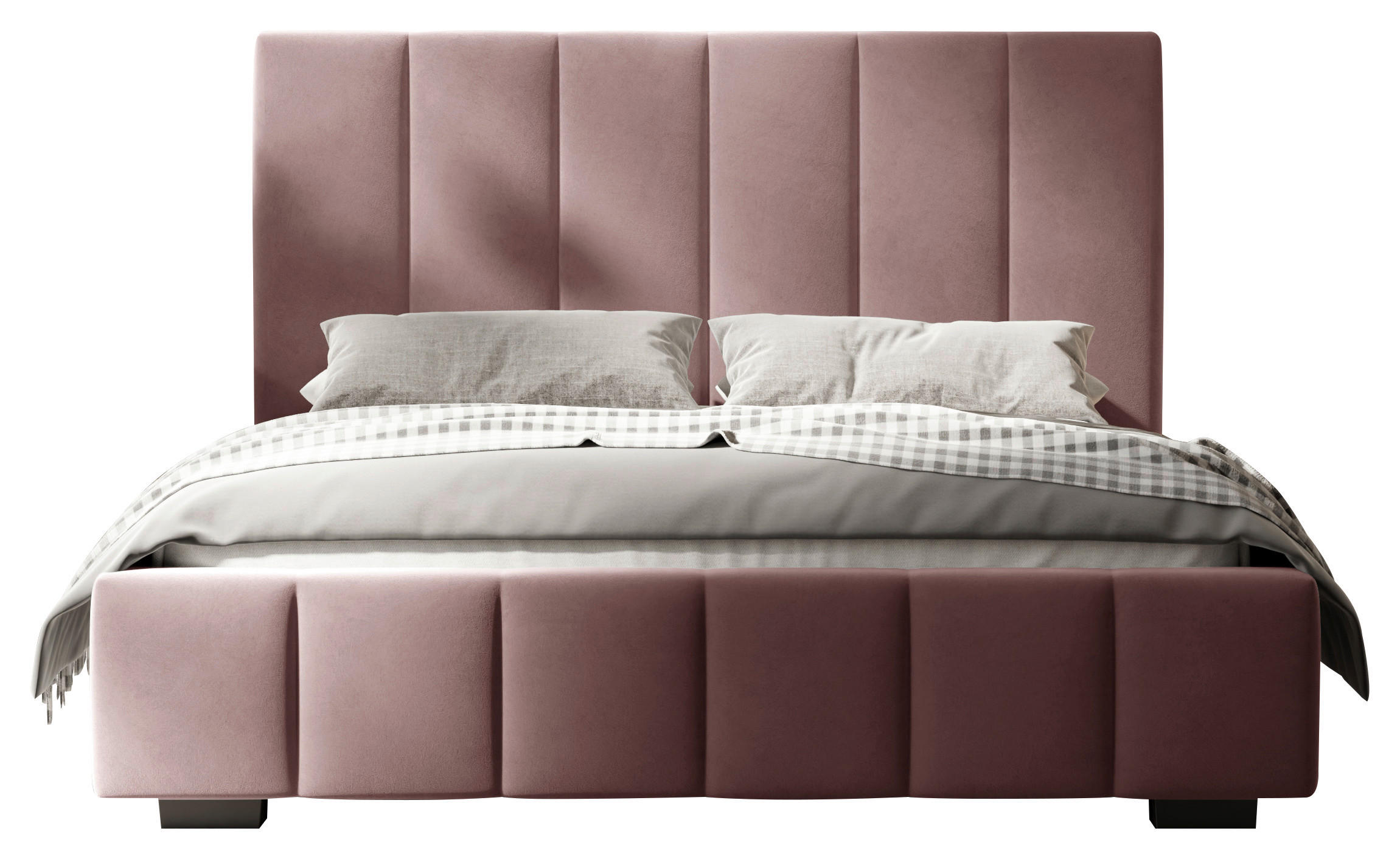 POLSTERBETT Lattenrost, Bettkasten 160/200 cm  in Rosa  - Schwarz/Rosa, Design, Holz/Kunststoff (160/200cm) - Boxxx