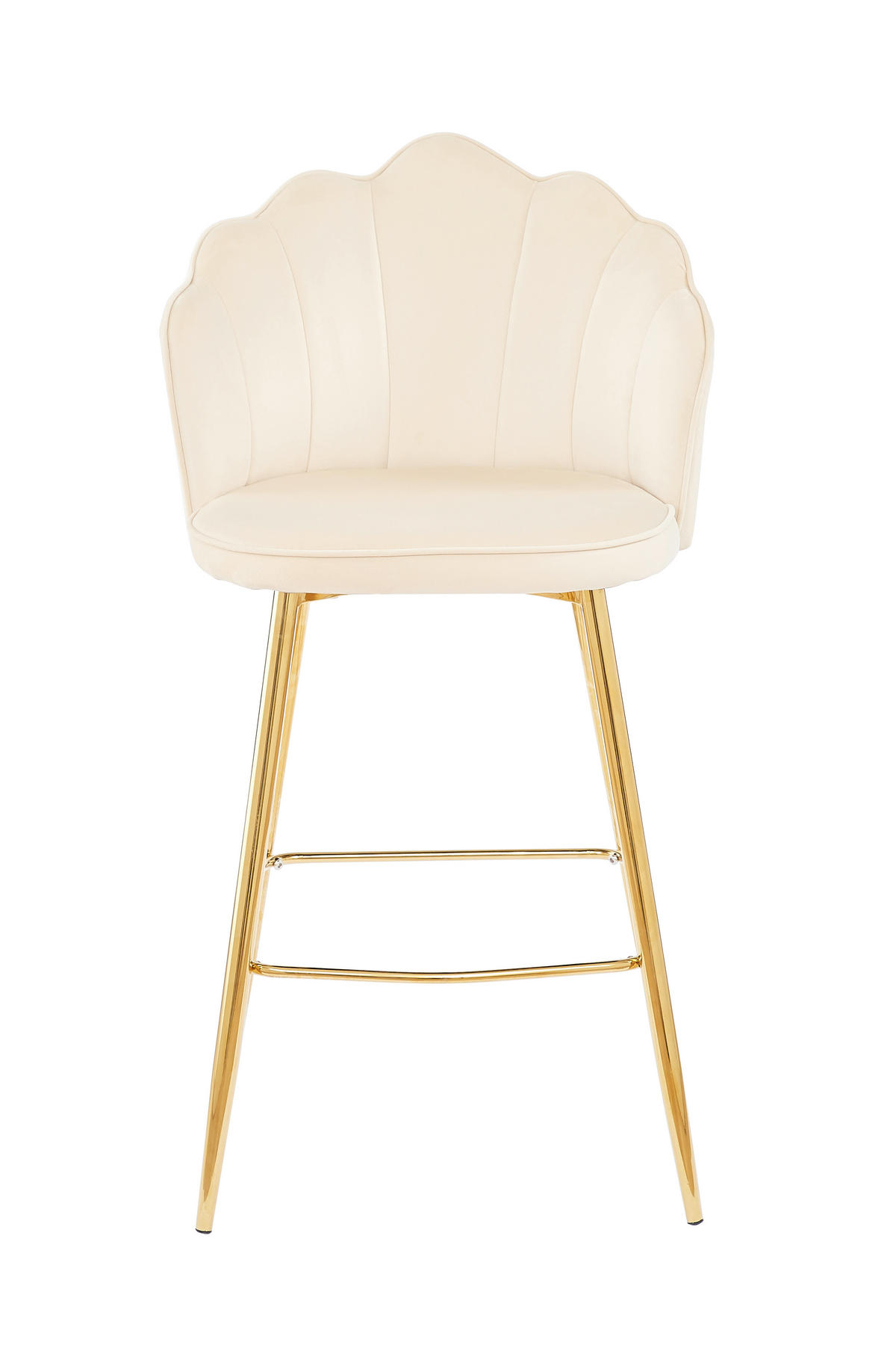 BARHOCKER-SET Samt Beige  - Beige/Goldfarben, MODERN, Textil/Metall (52/100/54cm) - Livetastic