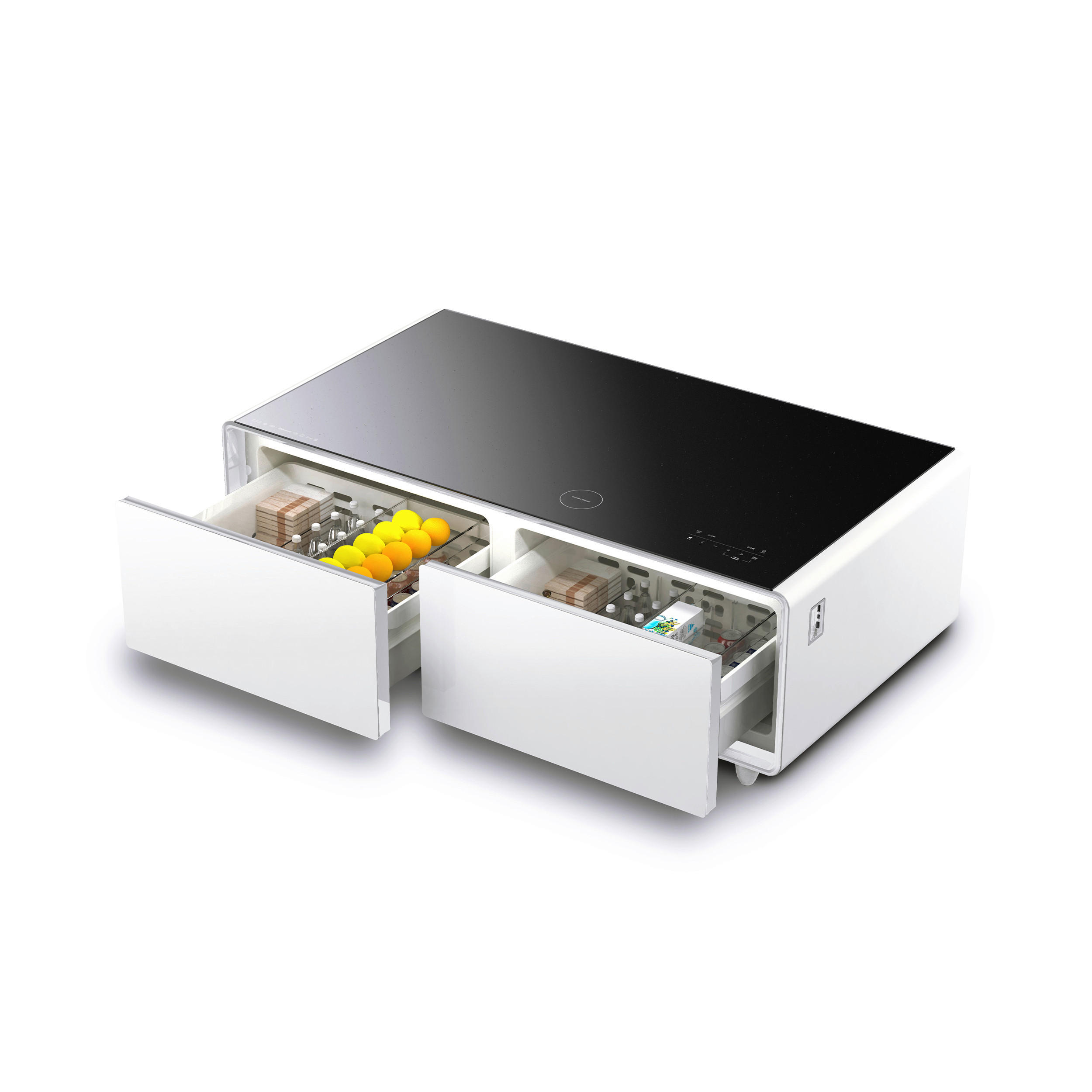 GETRÄNKEKÜHLSCHRANK 130,5/46/70 cm  - Weiß, Basics, Glas/Kunststoff (130,5/46/70cm) - CASO Design