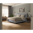 BOXSPRINGBETT 180/200 cm  in Ecru  - Ecru/Alufarben, KONVENTIONELL, Textil/Metall (180/200cm) - Dieter Knoll