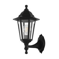 AUSSENWANDLEUCHTE 19,5 cm  - Schwarz, Basics, Glas/Kunststoff (19,5cm)