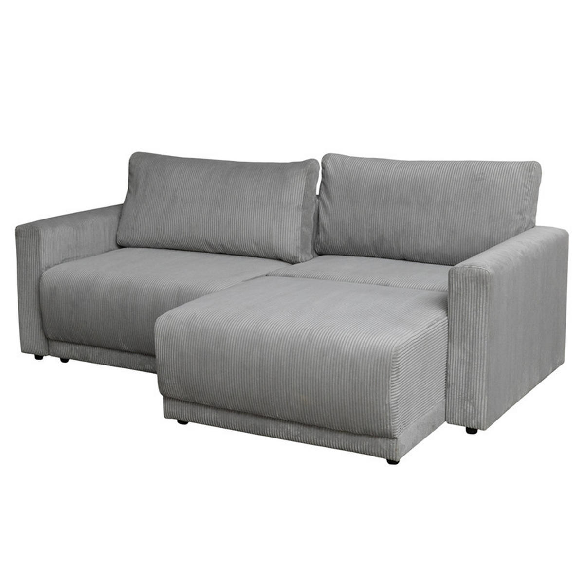 Colțar, lemn, plastic, textil, gri - negru/gri, Design, plastic/lemn (233/95/165cm) - Carryhome