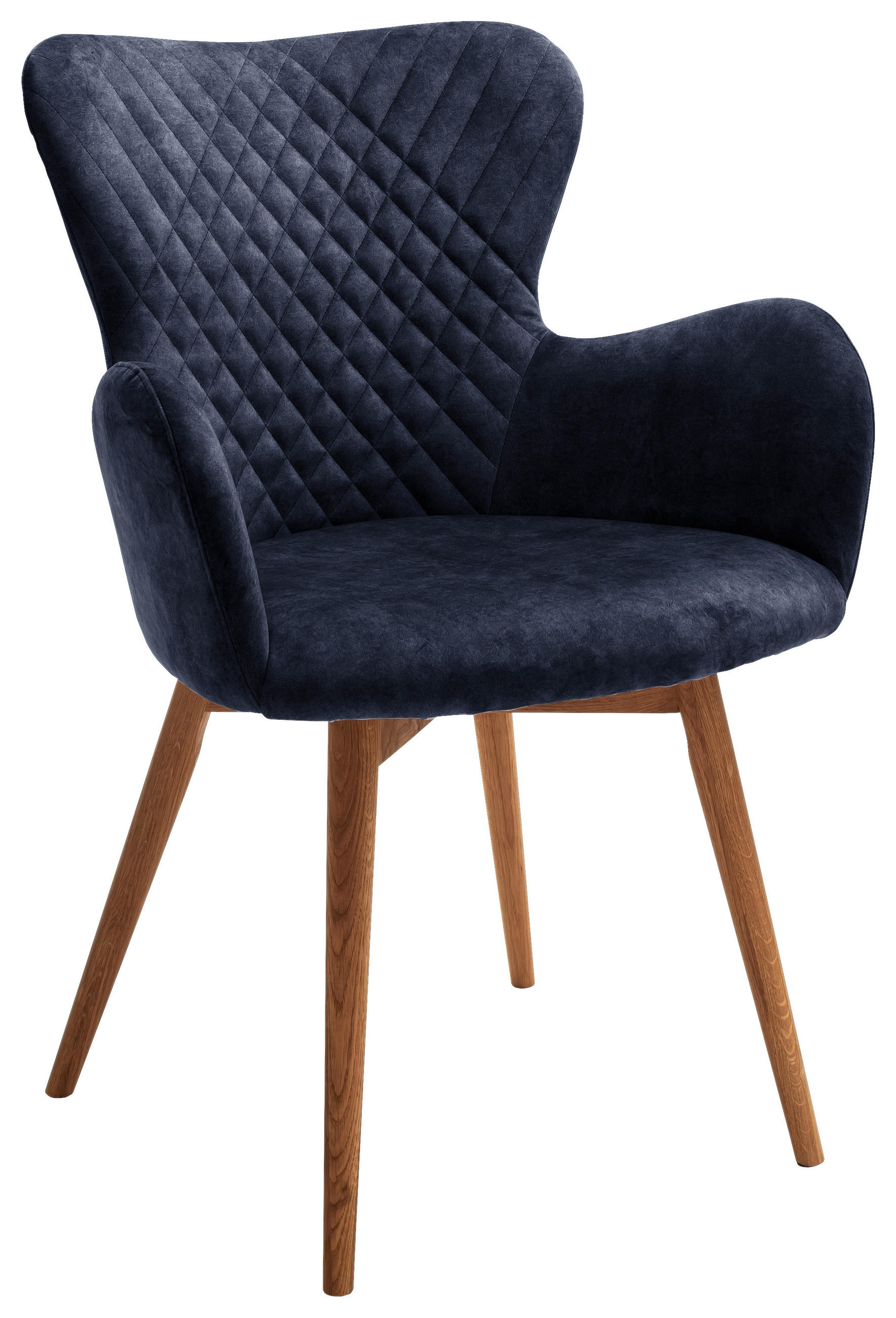 ARMLEHNSTUHL  Typenauswahl   Blau, Eichefarben  - Blau/Eichefarben, Natur, Holz/Textil (62/87/65cm) - MID.YOU