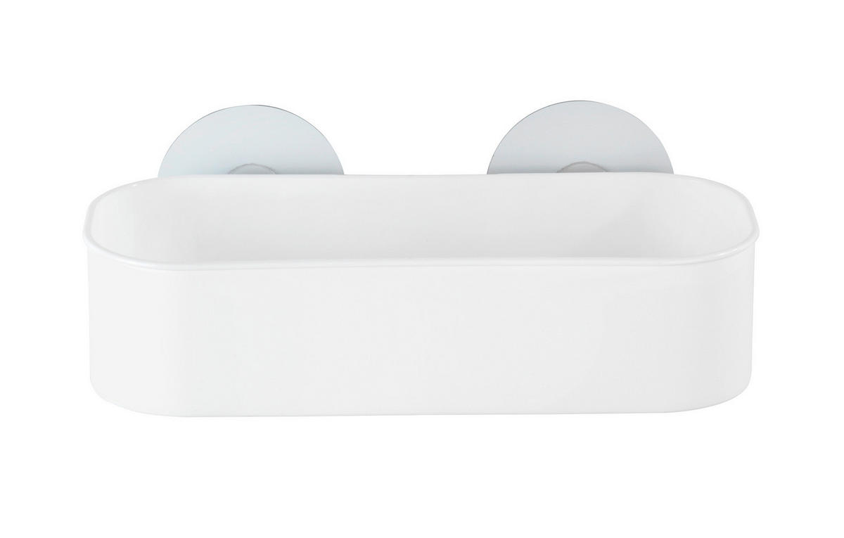ZUHANYKOSÁR 27/9,5/12 cm  - áttetsző/fehér, Basics, műanyag (27/9,5/12cm) - Wenko