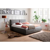 POLSTERBETT 180/200 cm  in Anthrazit  - Anthrazit/Naturfarben, Modern, Holz/Textil (180/200cm) - Livetastic