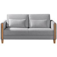SCHLAFSOFA in Flachgewebe Buchefarben, Hellgrau  - Buchefarben/Hellgrau, Design, Holz/Textil (174/88/104cm) - Niels Andersson