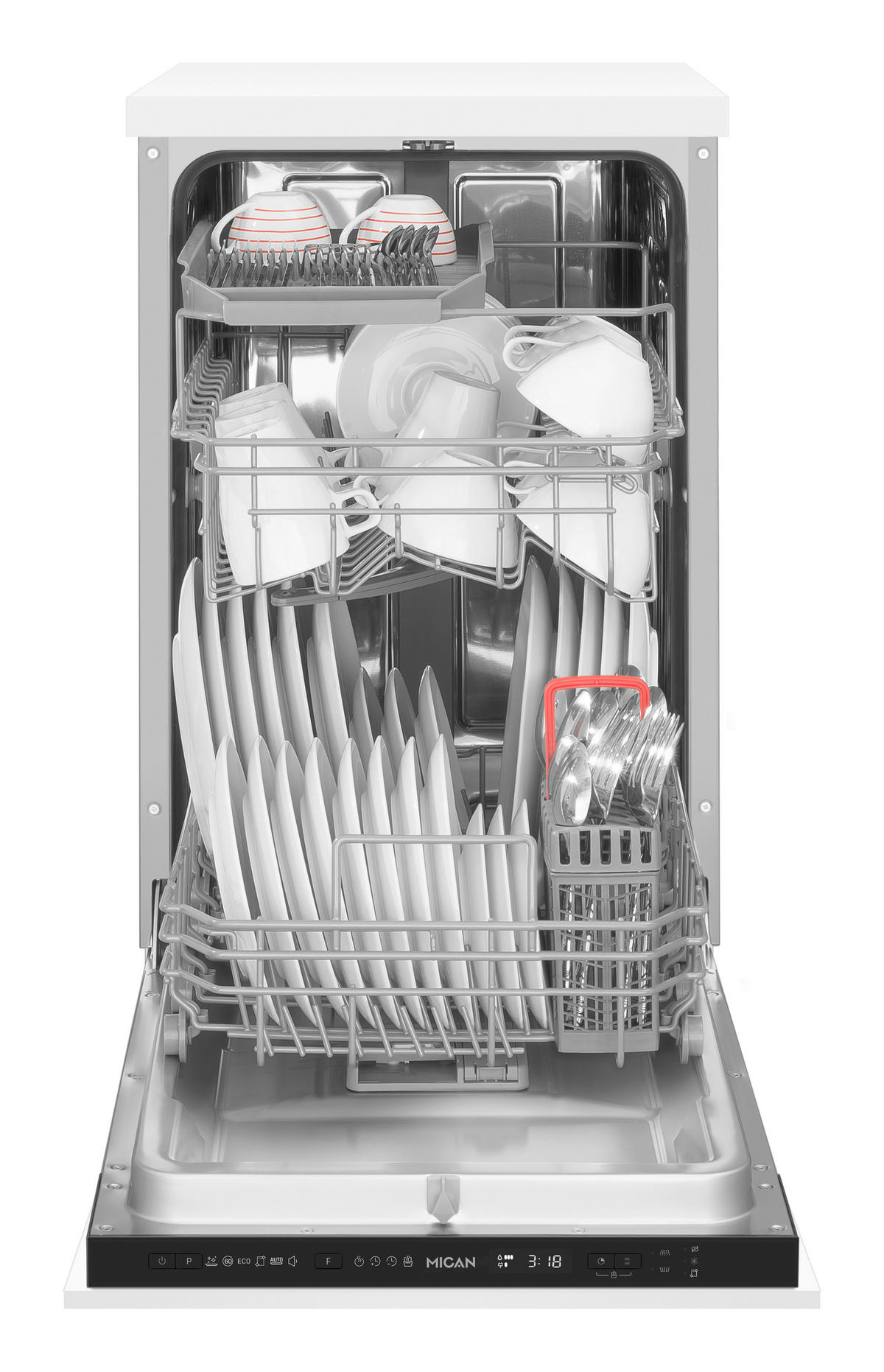 GESCHIRRSPÜLER 50415  - Weiß, Basics, Kunststoff/Metall (44,8/81,5/55cm) - Mican