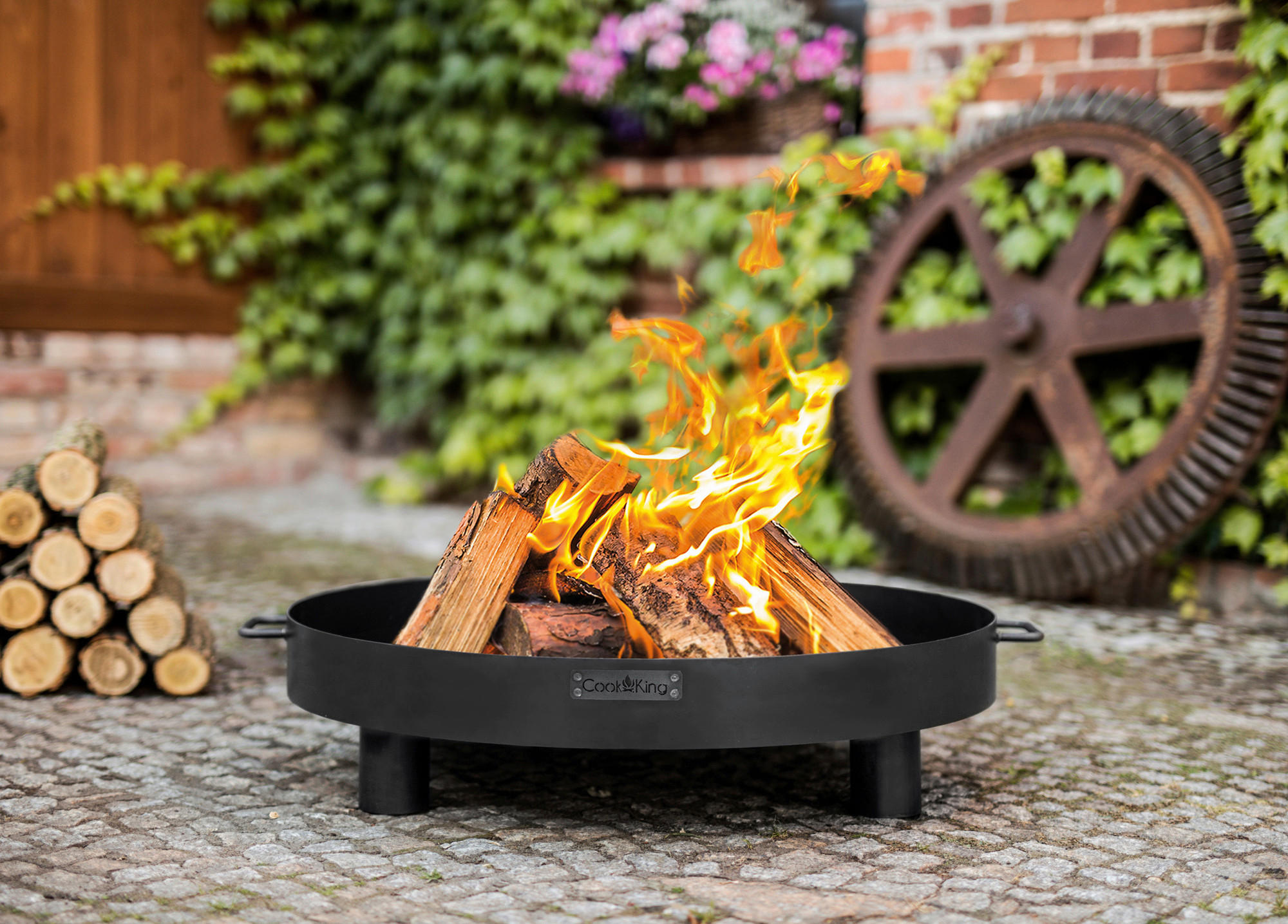 FEUERSCHALE  - Schwarz, Basics, Metall (60/20cm) - Ambia Garden