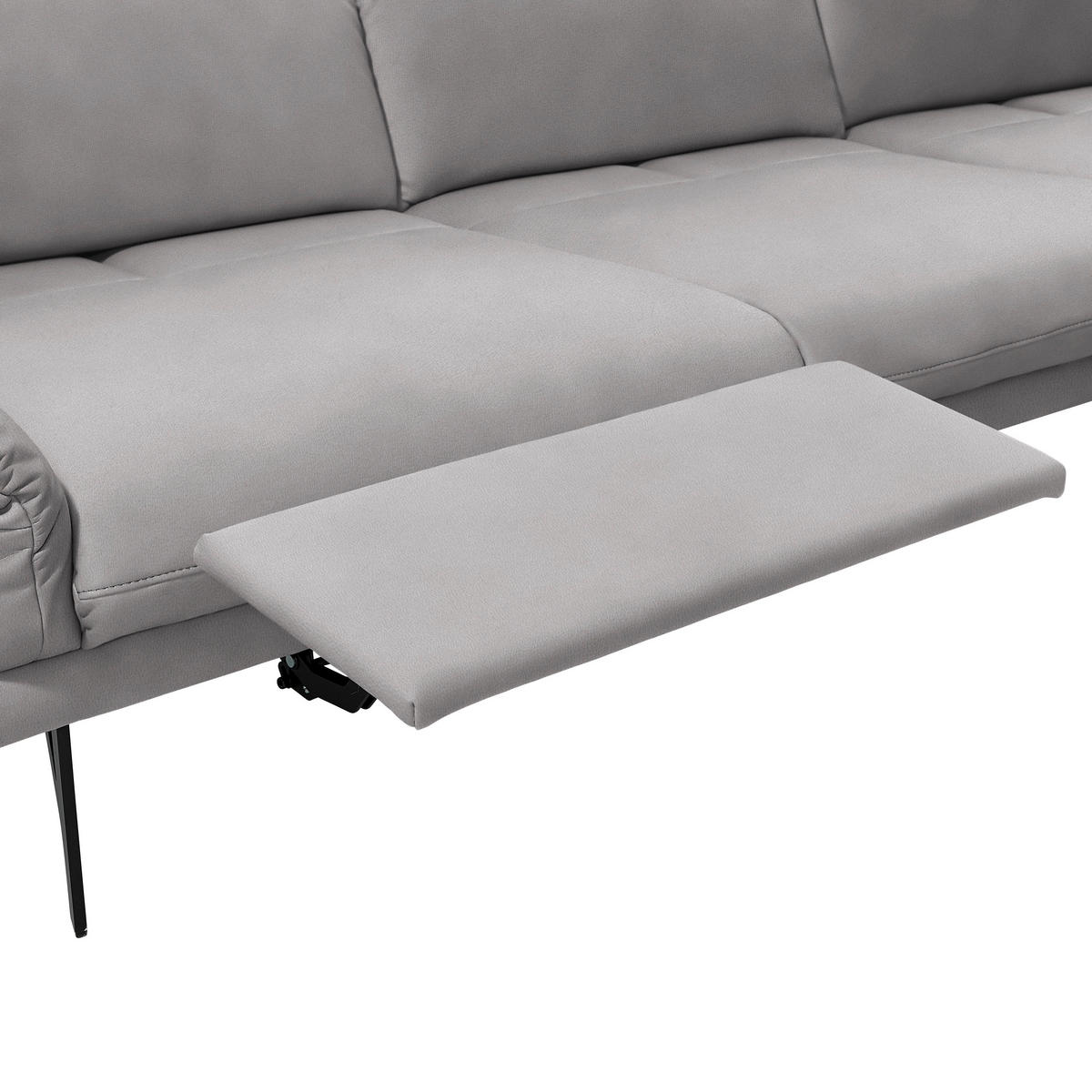ECKSOFA in Echtleder Hellgrau  308/173 cm  - Anthrazit/Hellgrau, Design, Leder/Metall (308/173cm) - Joop!