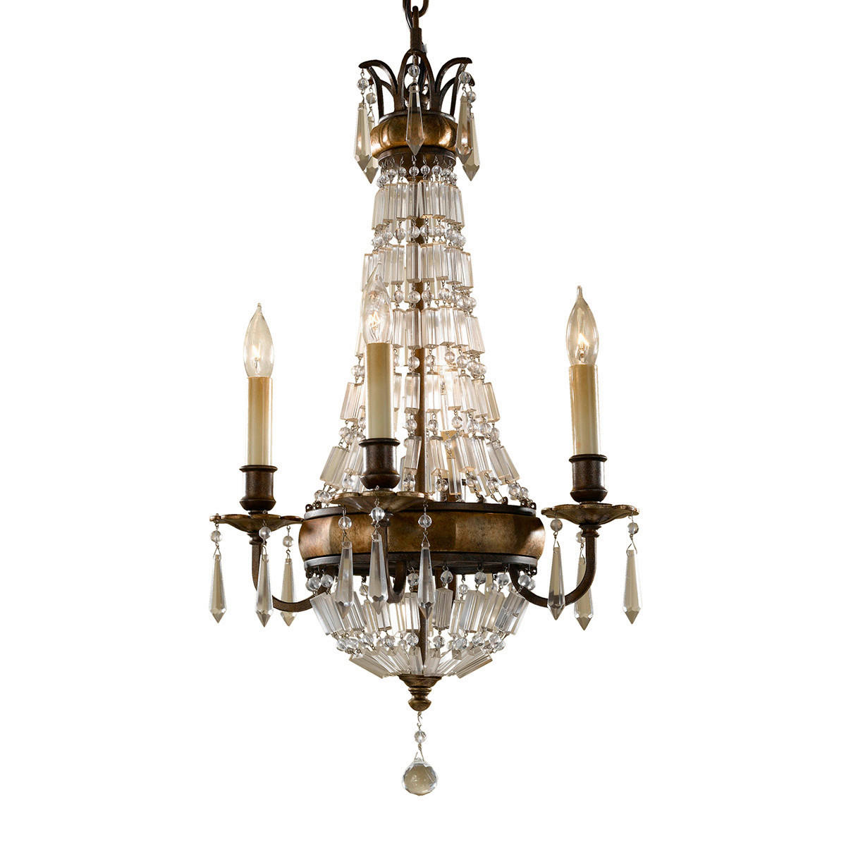 KRONLEUCHTER Elstead FE-Bellini 36.2/70 cm   - Bronzefarben, ROMANTIK / LANDHAUS, Glas/Metall (36.2/70cm) - Elstead Lighting