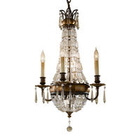 KRONLEUCHTER 36.2/70 cm    - Bronzefarben, Romantik / Landhaus, Glas/Metall (36.2/70cm) - Elstead Lighting