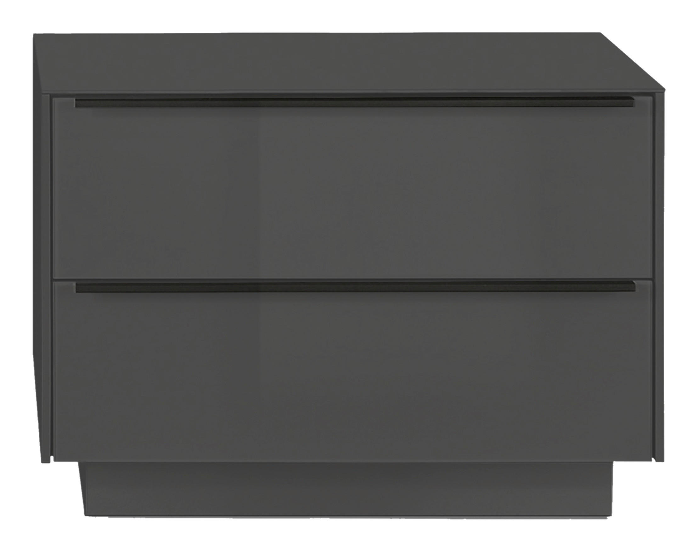 GARDEROBENBANK  in 72/50/32 cm  - Anthrazit/Schwarz, Design, Glas/Metall (72/50/32cm) - Novel