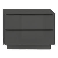 GARDEROBENBANK  in 72/50/32 cm  - Anthrazit/Schwarz, Design, Glas/Metall (72/50/32cm) - Novel