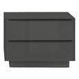 GARDEROBENBANK  in 72/50/32 cm  - Anthrazit/Schwarz, Design, Glas/Metall (72/50/32cm) - Novel