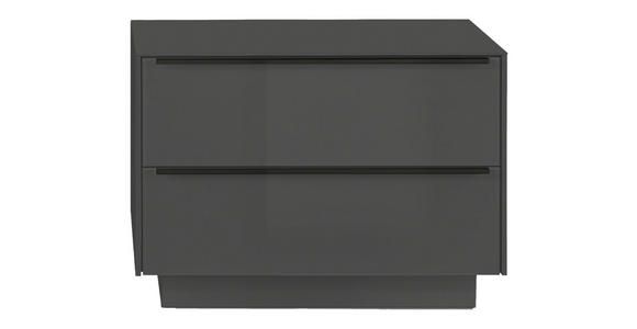 GARDEROBENBANK  in 72/50/32 cm  - Anthrazit/Schwarz, Design, Glas/Metall (72/50/32cm) - Novel