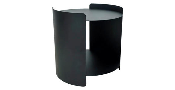 BEISTELLTISCH in Metall 40/40/40 cm  - Schwarz, Design, Metall (40/40/40cm) - Xora
