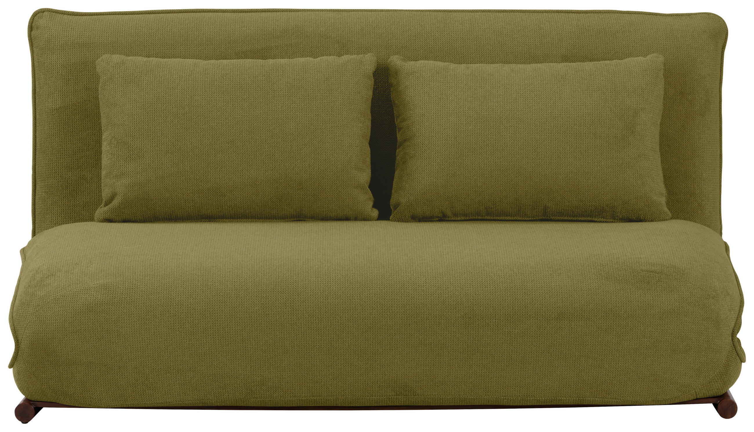SOFA VELIN Samt Grün, Dunkelbraun  - Dunkelbraun/Grün, Design, Textil/Metall (140/97/80cm) - MID.YOU