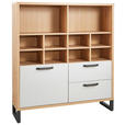 HIGHBOARD  in 131,6/147,2/35 cm  - Dunkelgrau/Eiche Artisan, MODERN, Holzwerkstoff/Metall (131,6/147,2/35cm) - Xora