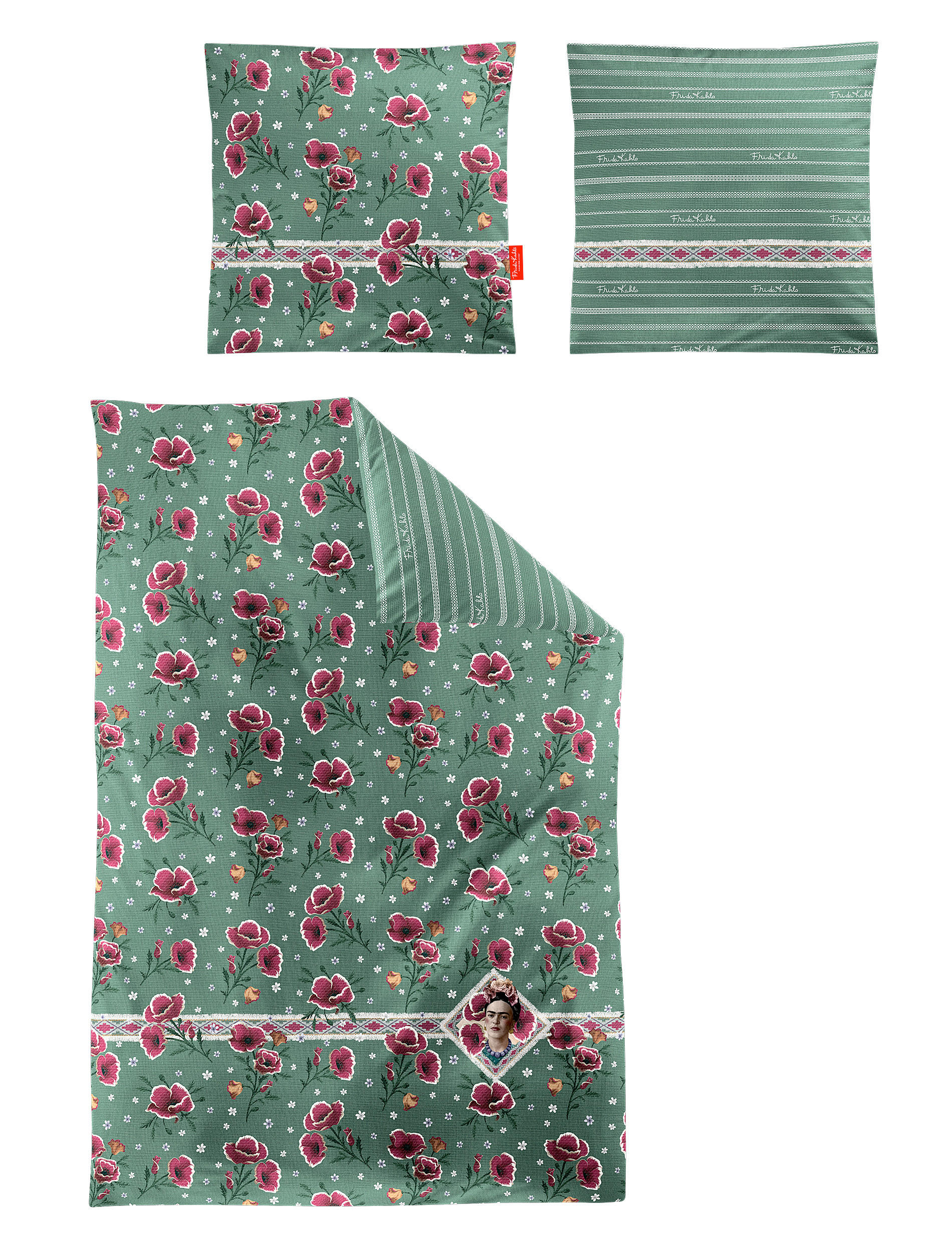 WENDEBETTWÄSCHE Makosatin 155/220 cm  - Grün, KONVENTIONELL, Textil (155/220cm) - Irisette