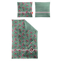 WENDEBETTWÄSCHE Makosatin 135/200 cm  - Grün, KONVENTIONELL, Textil (135/200cm) - Irisette