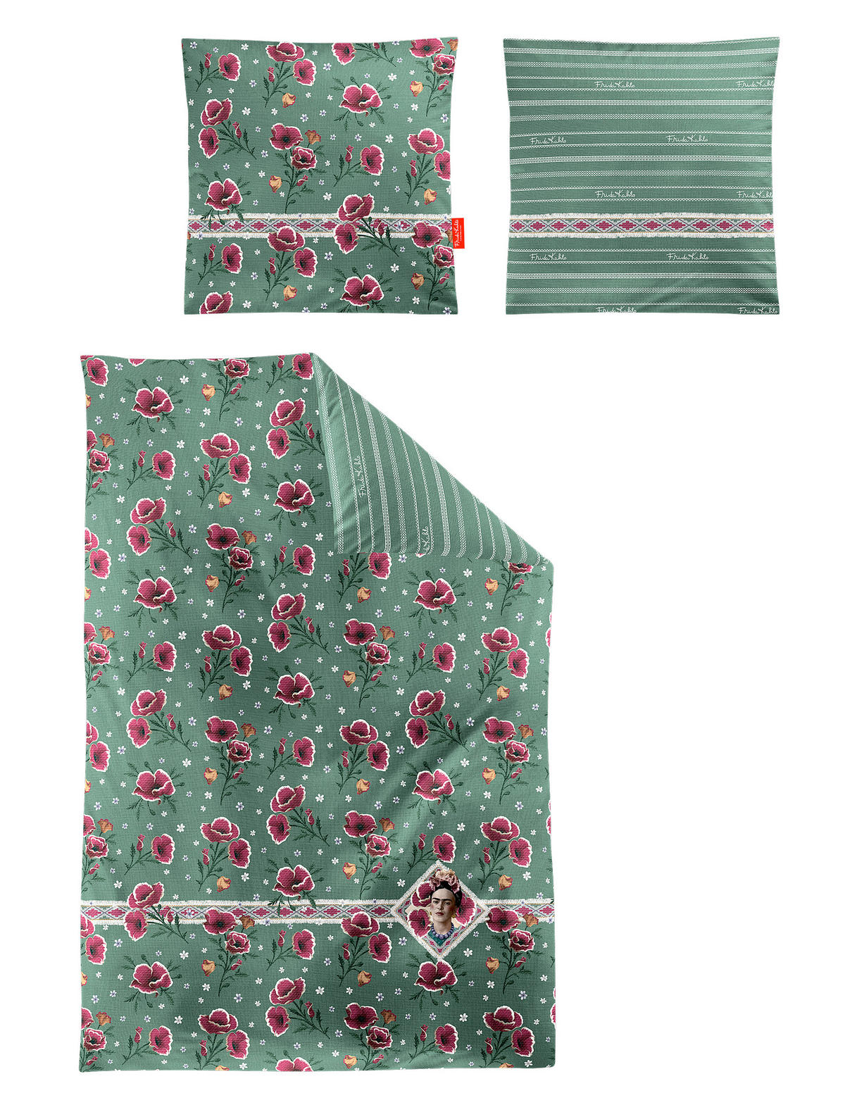 WENDEBETTWÄSCHE Makosatin 135/200 cm  - Grün, KONVENTIONELL, Textil (135/200cm) - Irisette