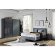 BOXSPRINGBETT 160/200 cm  in Blau  - Blau/Schwarz, Design, Kunststoff/Textil (160/200cm) - Hom`in