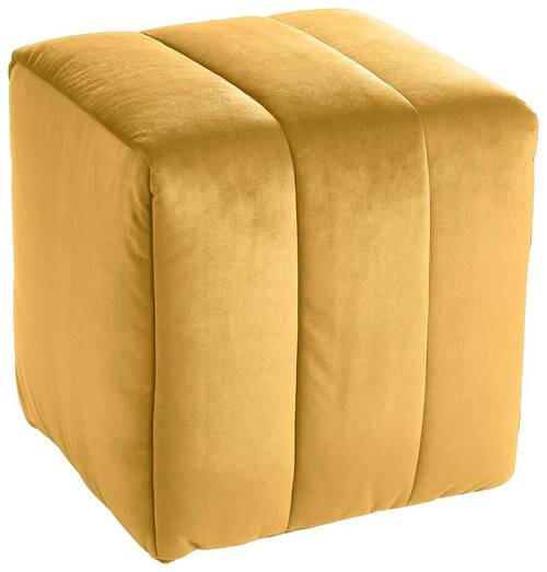 HOCKER in Textil Gelb  - Gelb, Design, Textil (43/50/43cm) - Novel