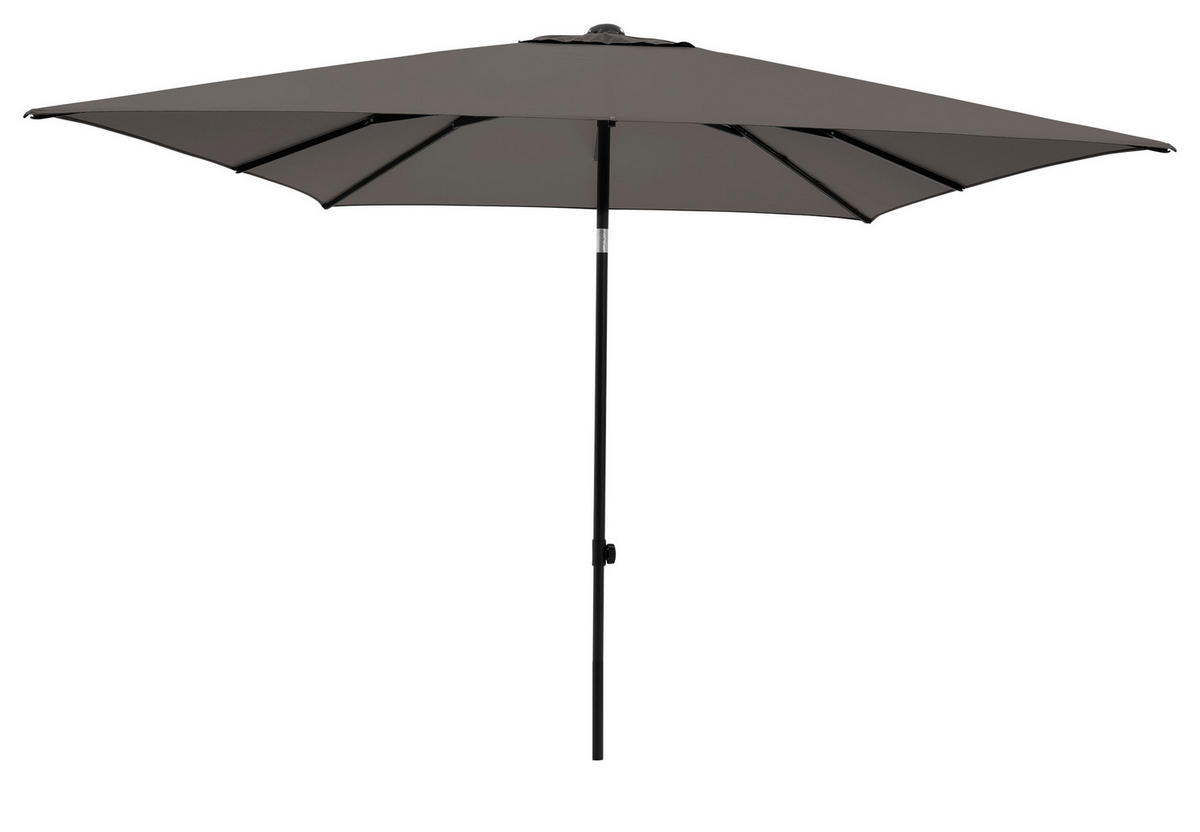 SONNENSCHIRM 250 cm Taupe  - Taupe/Schwarz, Basics, Kunststoff/Textil (200/250cm)