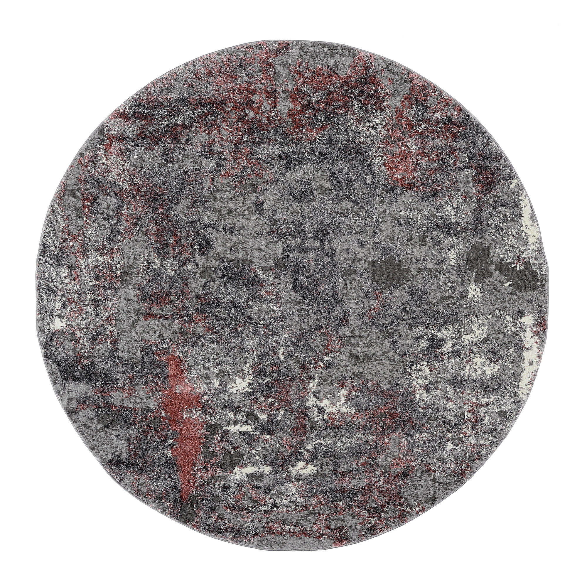 VINTAGE-TEPPICH 160 cm Timeline Quantum Grau, Hellrot  - Hellrot/Grau, Design, Textil (160cm) - Novel