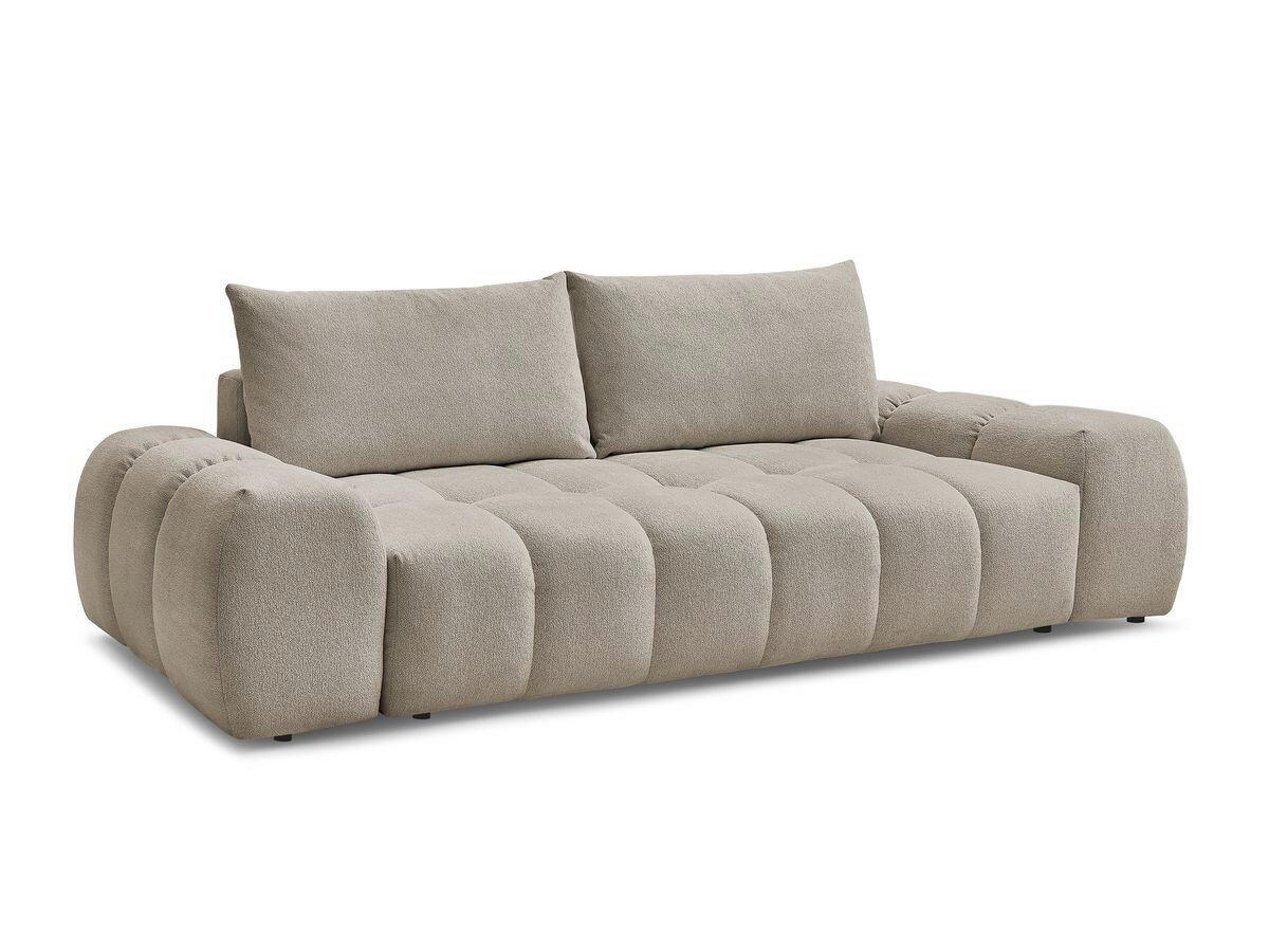 3-SITZER-SOFA EVEREST Flachgewebe Taupe  - Taupe/Schwarz, MODERN, Kunststoff/Textil (278/90/115cm)