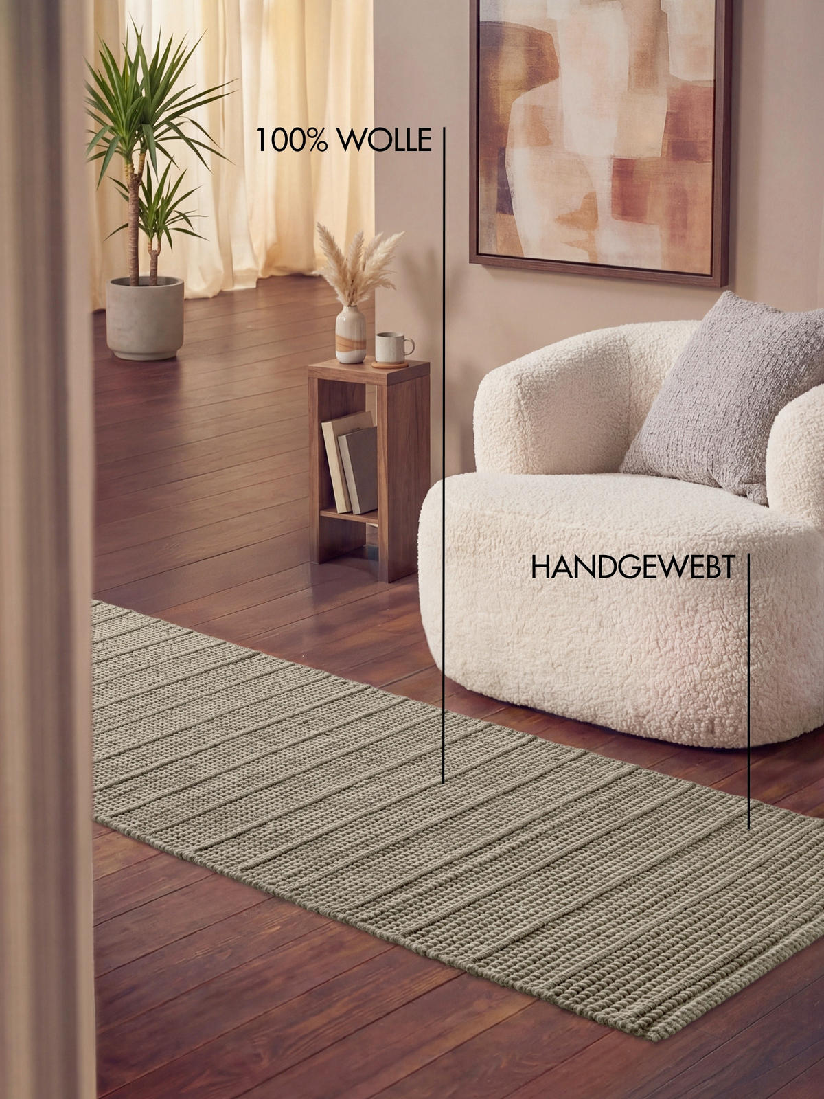 WOLLTEPPICH 80/250 cm Camden Grau  - Grau, KONVENTIONELL, Textil (80/250cm) - Ted Baker