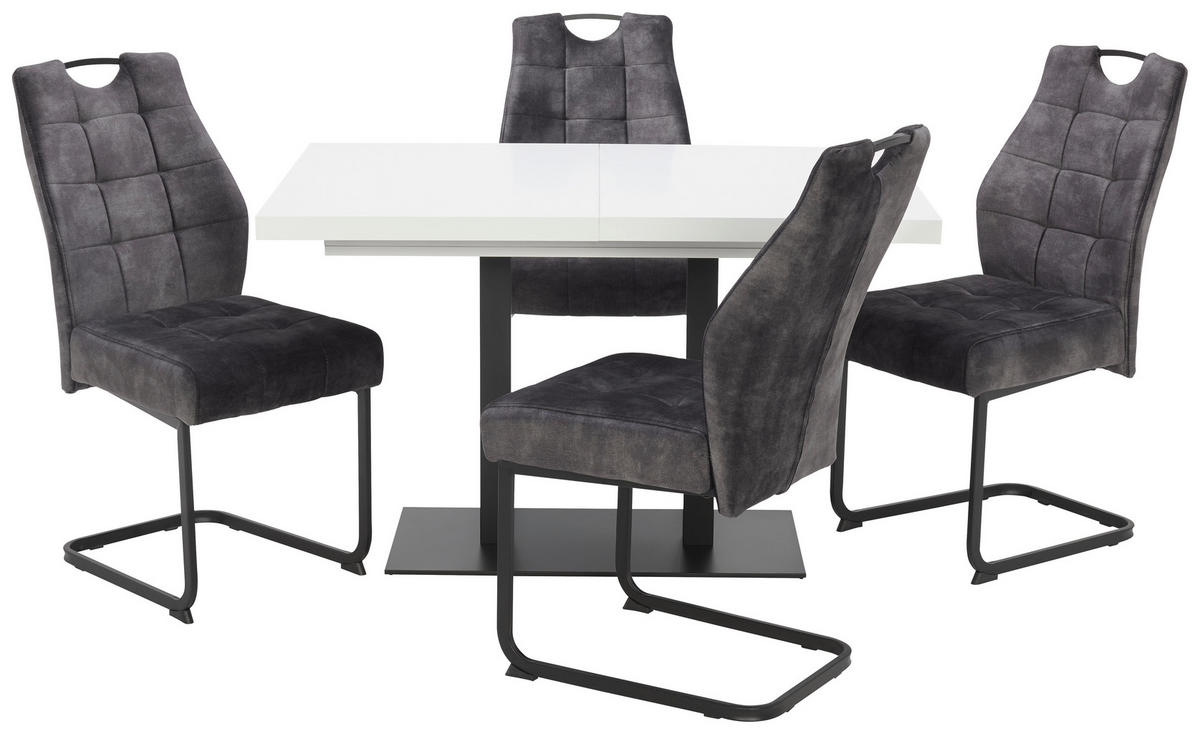 STOL ZA BLAGOVAONICU  crna, bijela  drvni materijal      - bijela/crna, Moderno, drvni materijal/metal (120/80/75cm) - MID.YOU