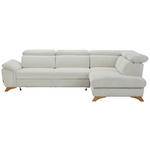 ECKSOFA in Chenille Creme  - Eichefarben/Creme, MODERN, Holz/Textil (287/212cm) - Valnatura